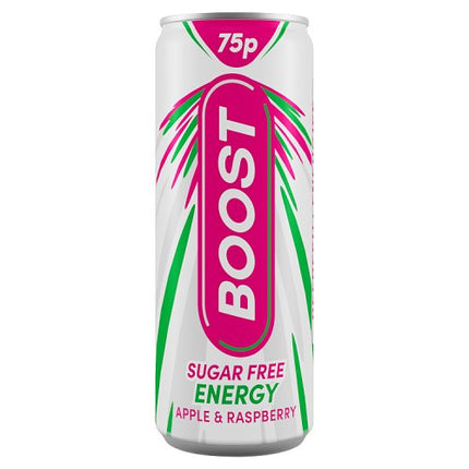 Boost Energy Apple & Rberry Sugar Free 250ml 75p