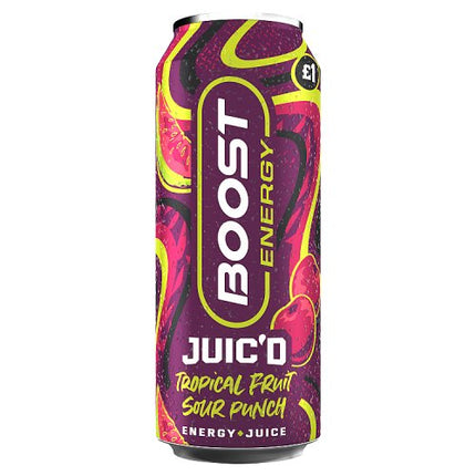 Boost Energy Juic’d Tropical Fruit Sour Punch 500ml £1.00