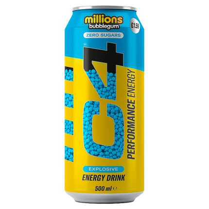 C4 Energy Millions Bubblegum 500ml £1.59