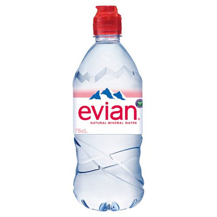 Evian Natural Mineral Water with Sports Cap 750ml