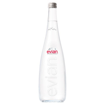 evian Still Natural Mineral Water 750ml Glass