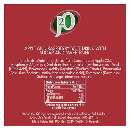 J2O Apple & Raspberry 275ml