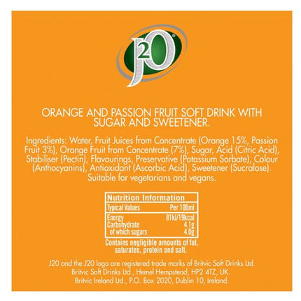 J2O Orange & Passion Fruit 275ml