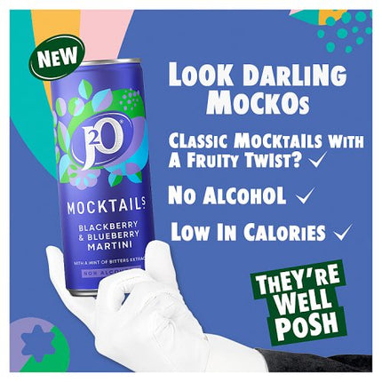 J2O Mocktail Blackberry and Blueberry Martini 250ml