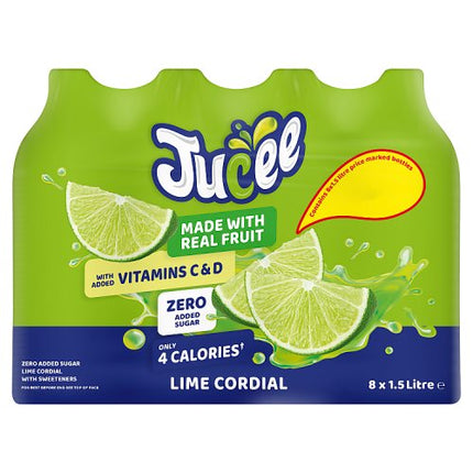 Jucee No Added Sugar Lime 8X1.5L £1.59