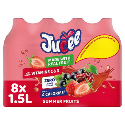 Jucee No Added Sugar Summer Fruits 8X1.5L £1.59