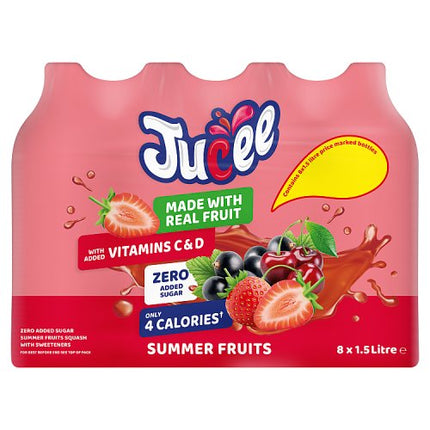 Jucee No Added Sugar Summer Fruits 8X1.5L £1.59