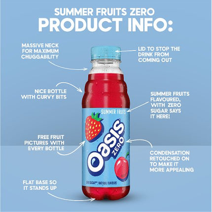 Oasis Summer Fruits Zero 500ml