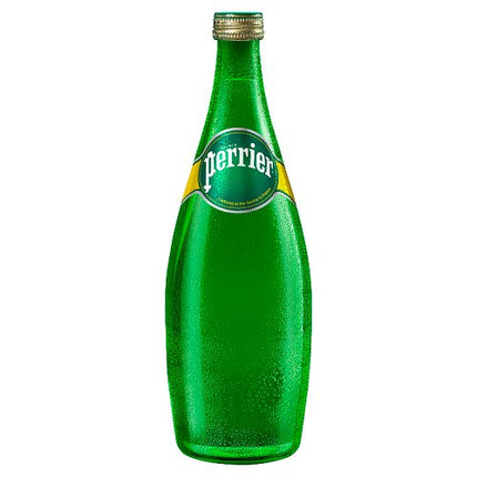 Perrier Sparkling Natural Mineral Water Glass 750ml