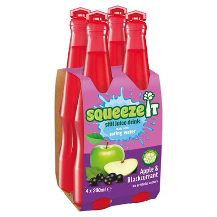 Squeeze It Apple & Blackcurrant 4x200ml