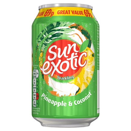 Sun Exotic Sparkling Pineapple & Coconut 330ml 69p