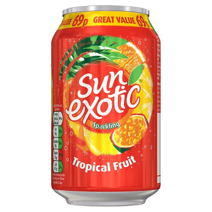 Sun Exotic Sparkling Tropical Fruit 330ml 69p