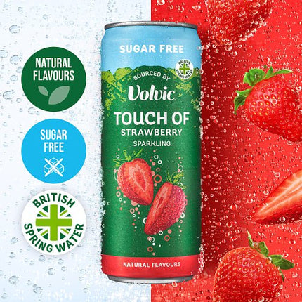 Volvic Touch of Fruit Sparkling Strawberry Sugar Free 330ml