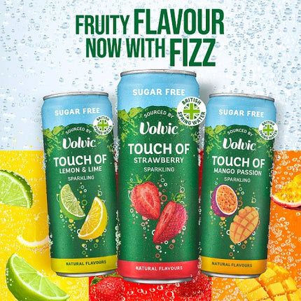 Volvic Touch of Fruit Sparkling Strawberry Sugar Free 330ml