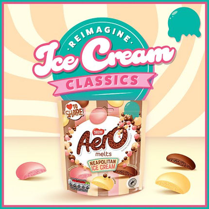 Aero Melts Neapolitan Ice Cream Pouch 90g