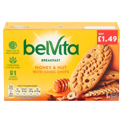 BelVita Breakfast Biscuits Honey & Nut with Choc Chips 225g £1.49