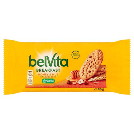 Belvita Breakfast Biscuits Honey & Nut with Choc Chips 50g