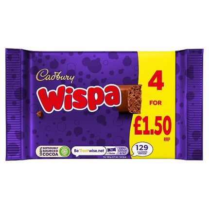 Cadbury Wispa 4pk 94.8g £1.50