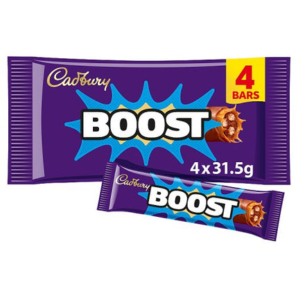 Cadbury Boost Chocolate Bar 4 Pack Multipack 126g