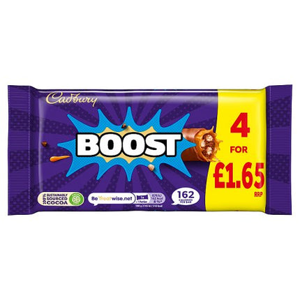 Cadbury Boost Bar 4 Pack 126g £1.65