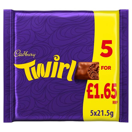 Cadbury Twirl 5 Pack 107.5g  £1.65