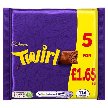 Cadbury Twirl 5 Pack 107.5g  £1.65