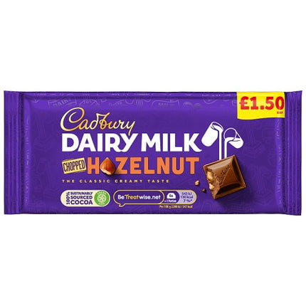 Cadbury Dairy Milk Chopped Hazelnut Chocolate Block Bar 95g £1.50