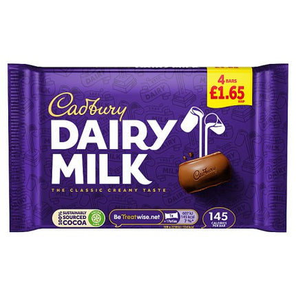 Cadbury Dairy Milk 4 Pack 108.8g £1.65