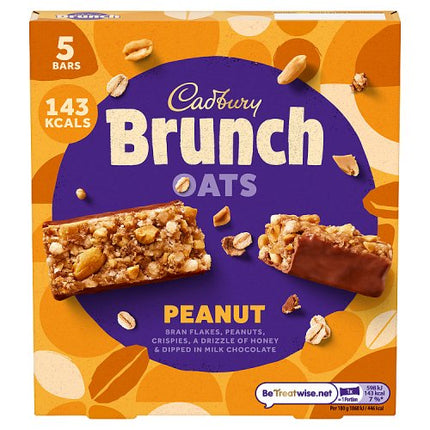 Cadbury Brunch Oats Peanut Chocolate Cereal Bar 160g