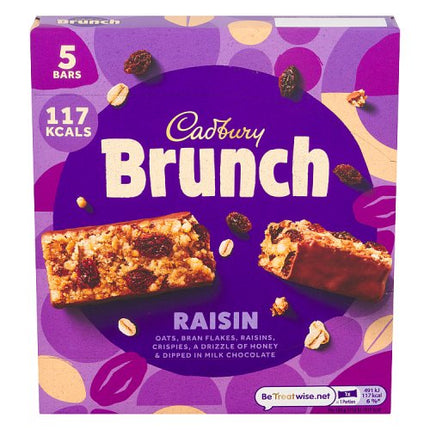 Cadbury Brunch Bar Raisin 5 Pack 140g