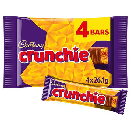 Cadbury Crunchie Chocolate Bar 4 Pack Multipack 104.4g