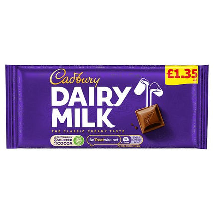 Cadbury Dairy Milk Chocolate Block Bar 95g £1.35