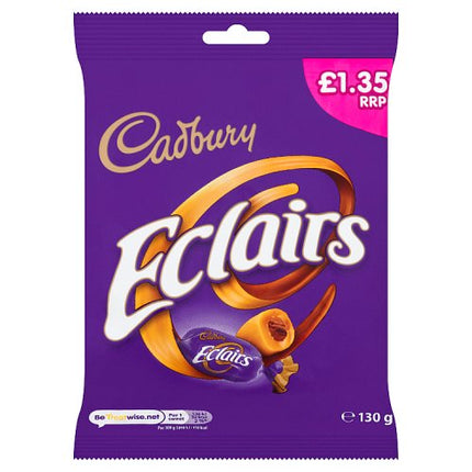 Cadbury Eclairs Classic Chocolate Pouch Bag 130g £1.35