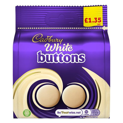 Cadbury Giant White Buttons 85g  £1.35