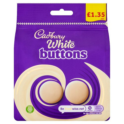 Cadbury Giant White Buttons 95g  £1.35