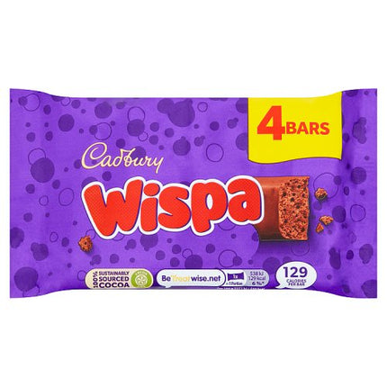 Cadbury Wispa Chocolate Bar 4 Pack Multipack 94.8g