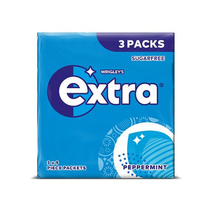 Wrigley's Extra Peppermint Sugarfree Chewing Gum 3 Packs