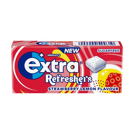 Extra Refreshers Strawberry Lemon Sugarfree Chewing Gum Handy Box 7 Pieces