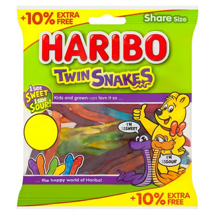 Haribo Twin Snakes 154g PMP £1.25 10% Extra Free