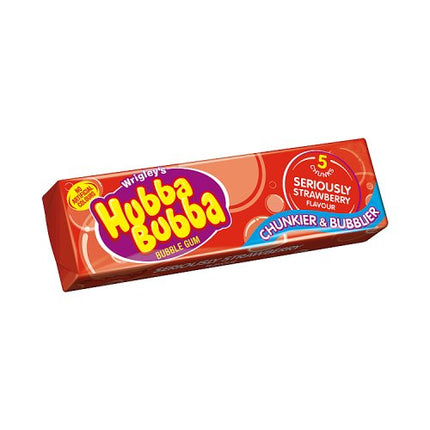 Hubba Bubba Seriously Strawberry Bubble Gum 5pc 35g