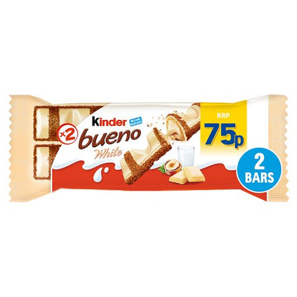 Kinder Bueno White Chocolate and Hazelnut 2x19.5g 75p