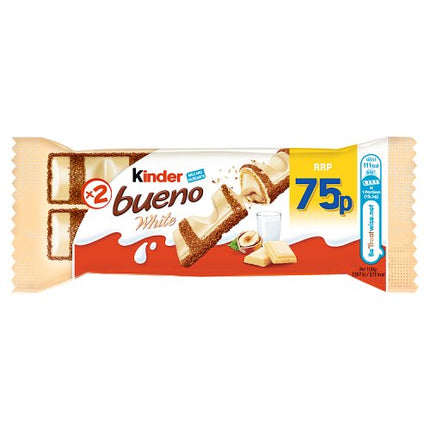 Kinder Bueno White Chocolate and Hazelnut 2x19.5g 75p