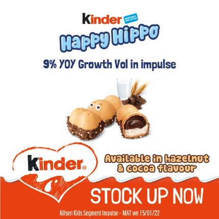 Kinder Happy Hippo Chocolate Cream Biscuits Multipack 5 x 20.7g (103g)