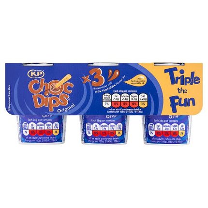 KP Choc Dips Original 3x28g