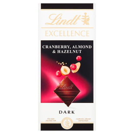 Lindt Excellence Dk Almonds Hazelnut & Cra