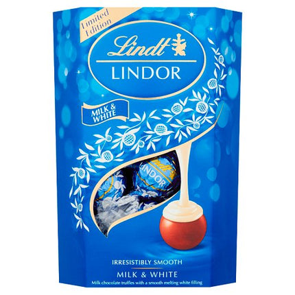 Lindt Lindor Milk & White Cornet 200g