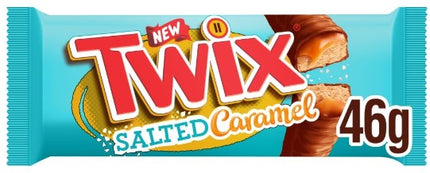 Twix Salted Caramel & Milk Chocolate Fingers Biscuit Snack Bar 46g