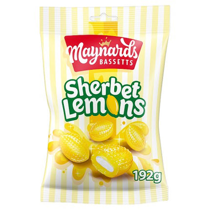 Maynards Bassetts Sherbet Lemons Sweets Bag 192g