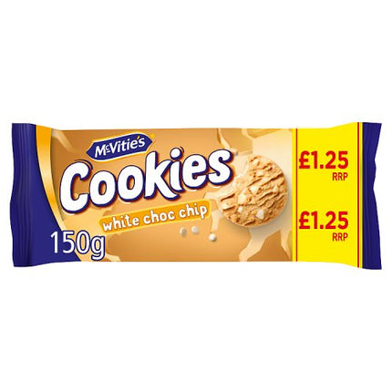 Mcv White Choc Chip Cookies EDB  12x150g PMP £1.25