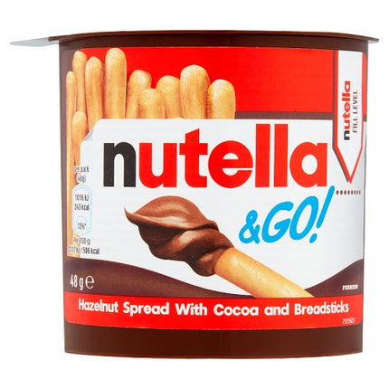 Nutella & Go! Hazelnut Spread with Chocolate Spread and Breadsticks 48g